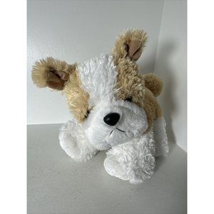 2016 Aurora Tan White Puppy Dog Plush 13" Realistic Stuffed Animal